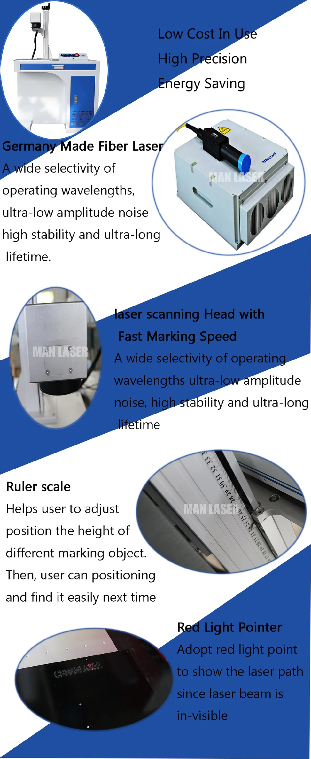 100W Stainless Steel Aluminum Desk Model Fiber Laser Markers