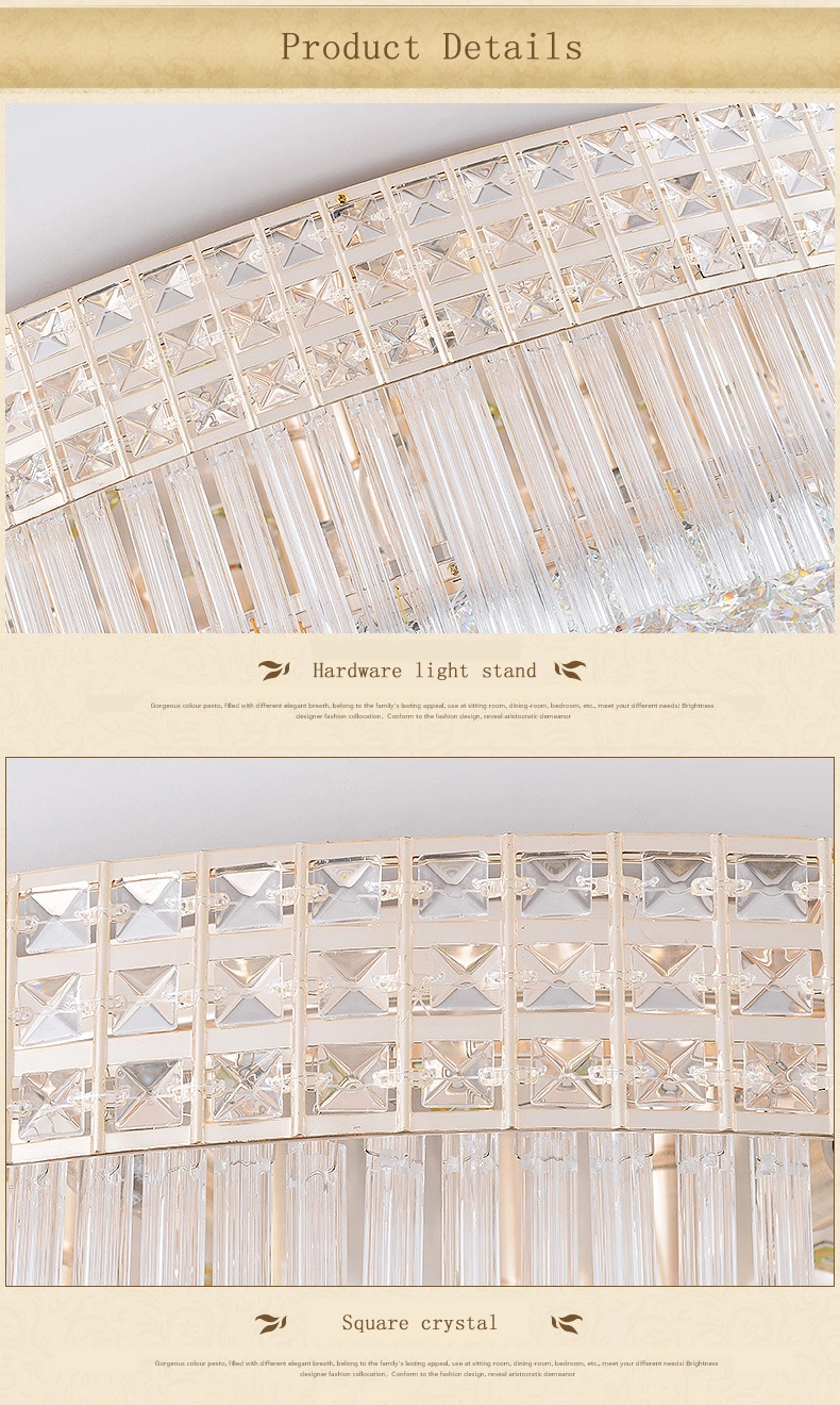 Hotel Lobby Ceiling Lights Chandelier Modern Luxury Lighting Crystal High Ceiling Chandeliers LED Light