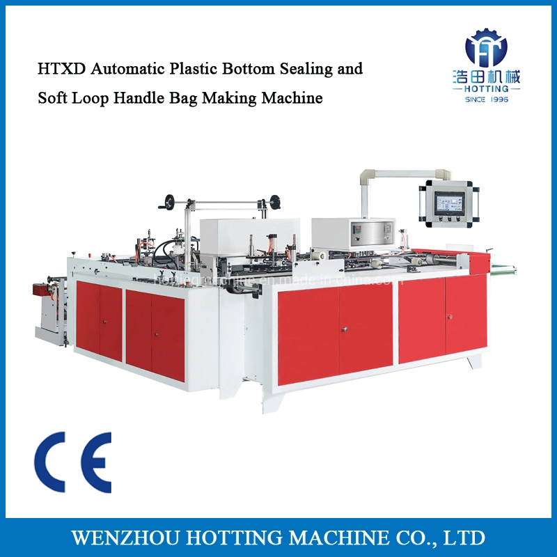 Automatic Biodegradable Loop Handle Bag Shopping Carry Plastic Bag Making Machine Manufacturers
