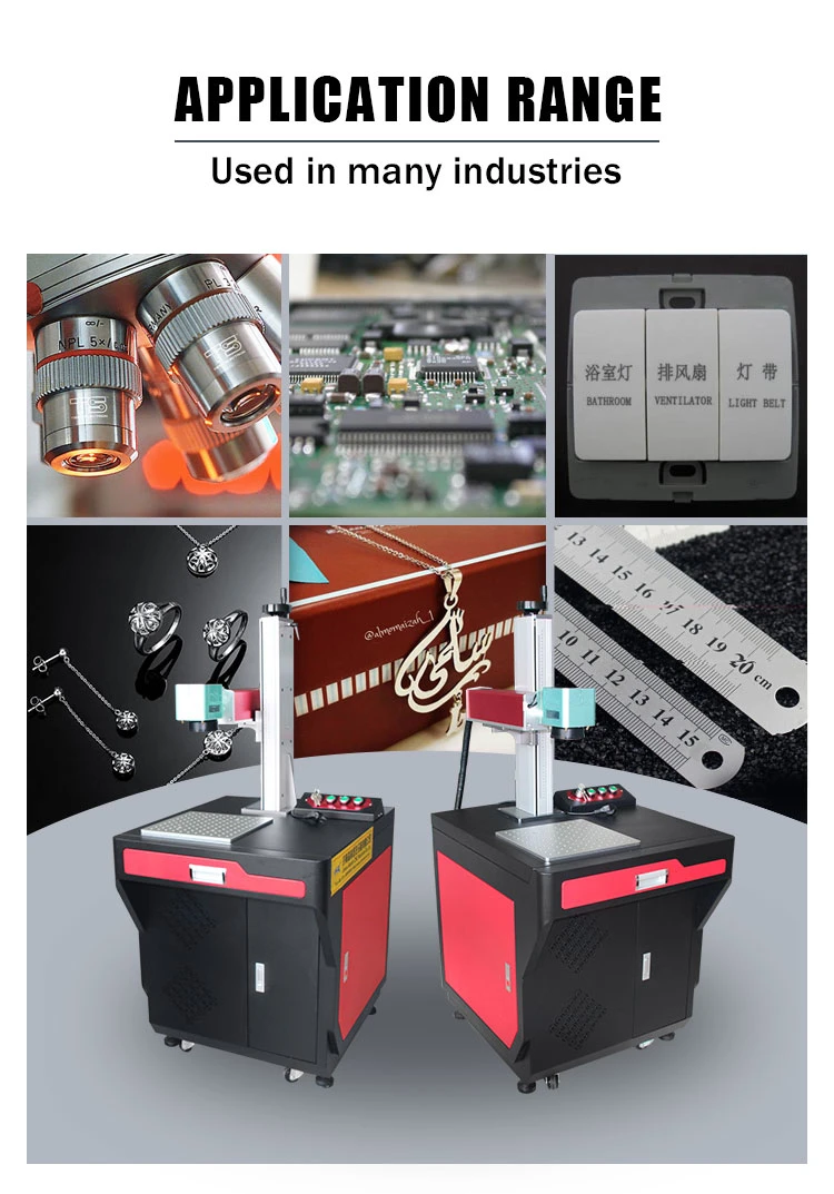 Desktop 20W Fiber Laser Marking Machine Laser Marker Raycus Source for Metal and Non-Metal