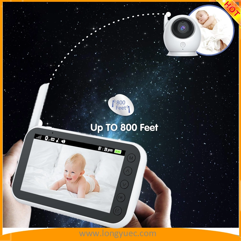 4.3-Inch IPS Screen Remote Wireless Baby Monitor with Temperature Sensor, Two Way Communication