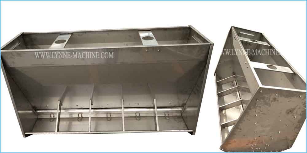 Stainless Steel Piglets/Sow/Bar Auto Pig Feeder 6holes Through Farrowing Crate