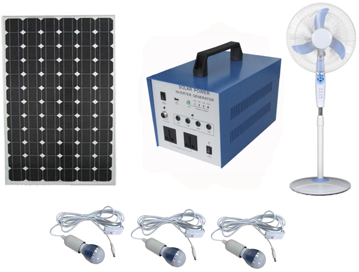 Energy Saving 100% 40W Solar Home Power System with LED Lights Fans and TV Sets