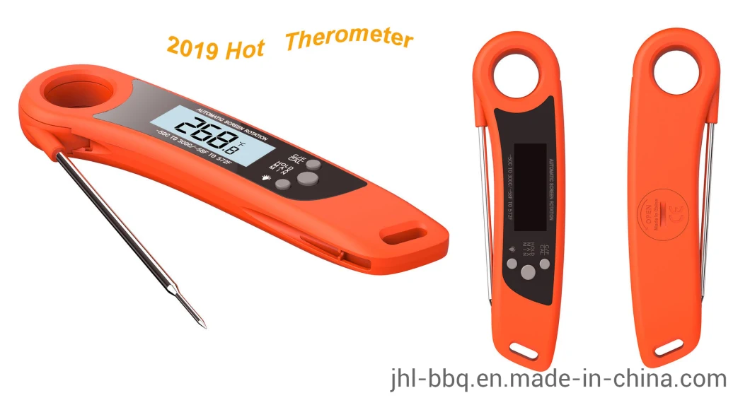 2019 Hot Sensor Food Liquid Temperature Sensor with Metal Probe and Larger Screen Magnet Built in and Temperature Unit Memorize