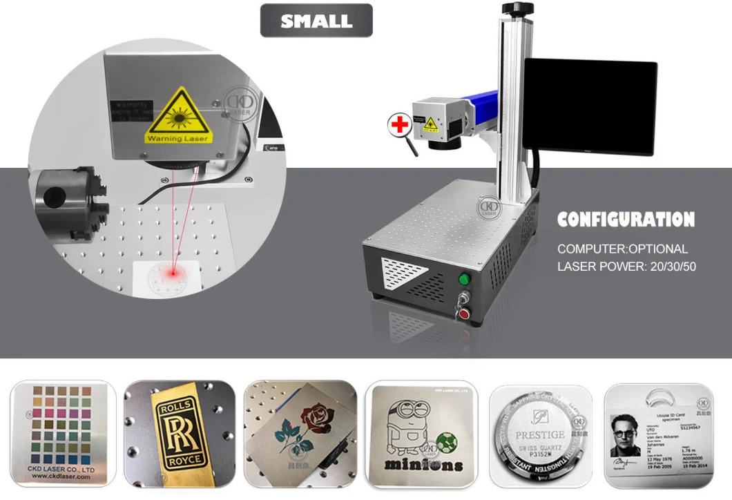 30W Portable Fiber Mini Laser Marking Machine for Jewelry Ring Etching