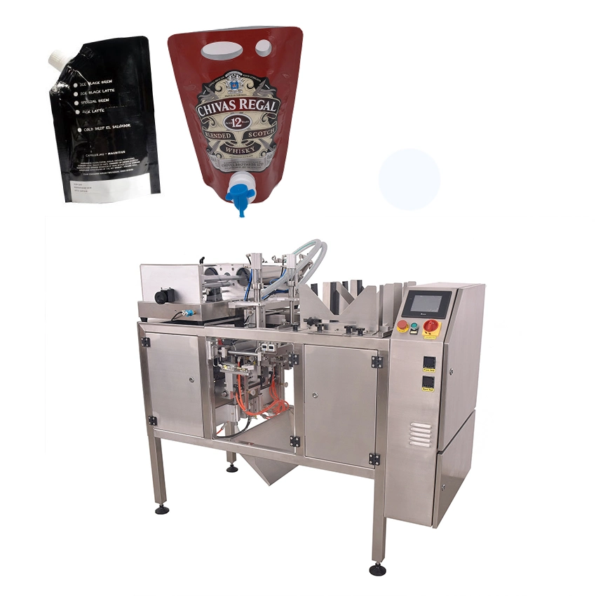 2 Station Standup Pouch Doypack Packing Machine for Liquid Filling Sealing Pouch