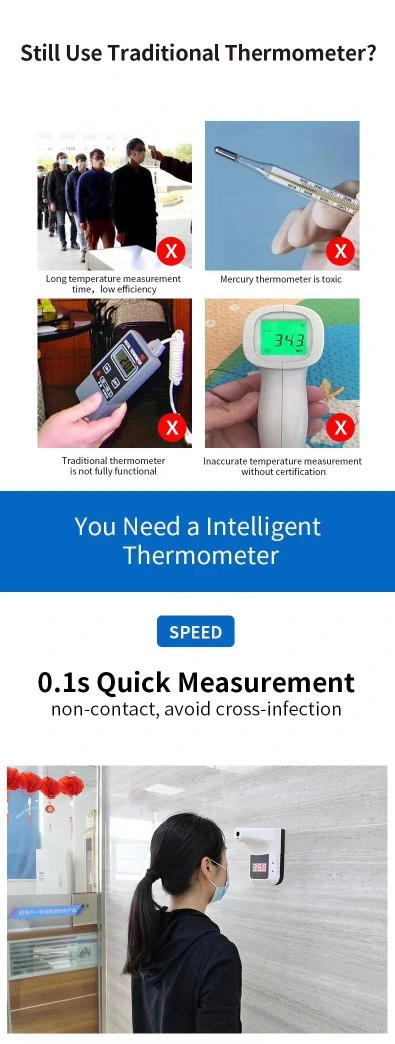 K3 PRO / K3 Automatic Thermometer Wall Mounted Non-Contact Infrared Thermometer Wall-Mounted High Precision Thermometer