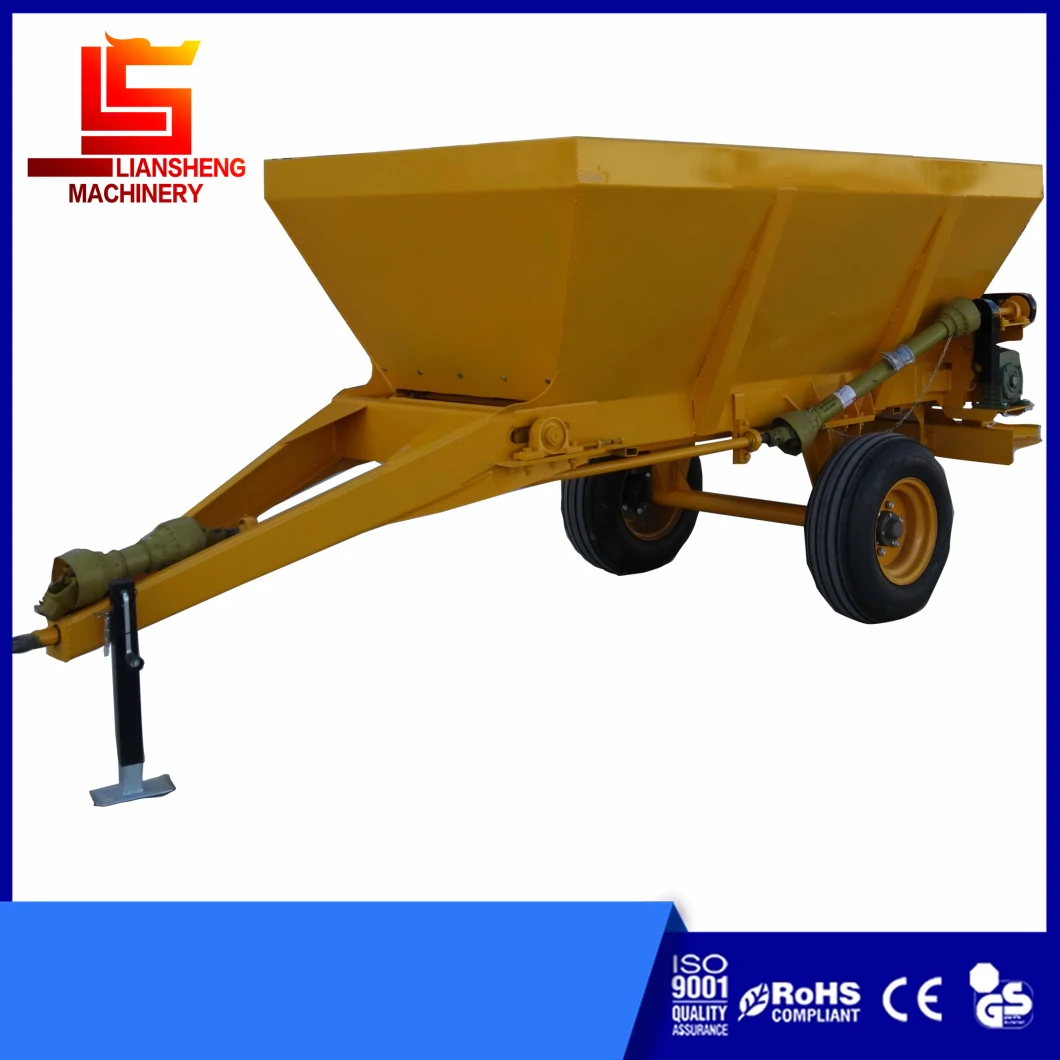 8 Cubic Hydraulic Lime Manure Spreader Cattle Manure Chicken Manure Spreading Equipment Wheeled Manure Spreader