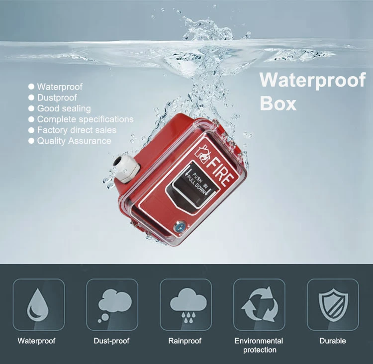 New Type Fire Alarm Waterproof Push Button