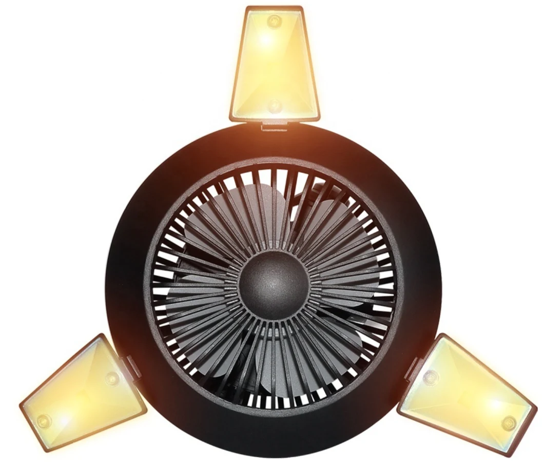 Outdoor Light Rechargeable Multi-Functional Foldable Multi-Use Solar Lantern Fan