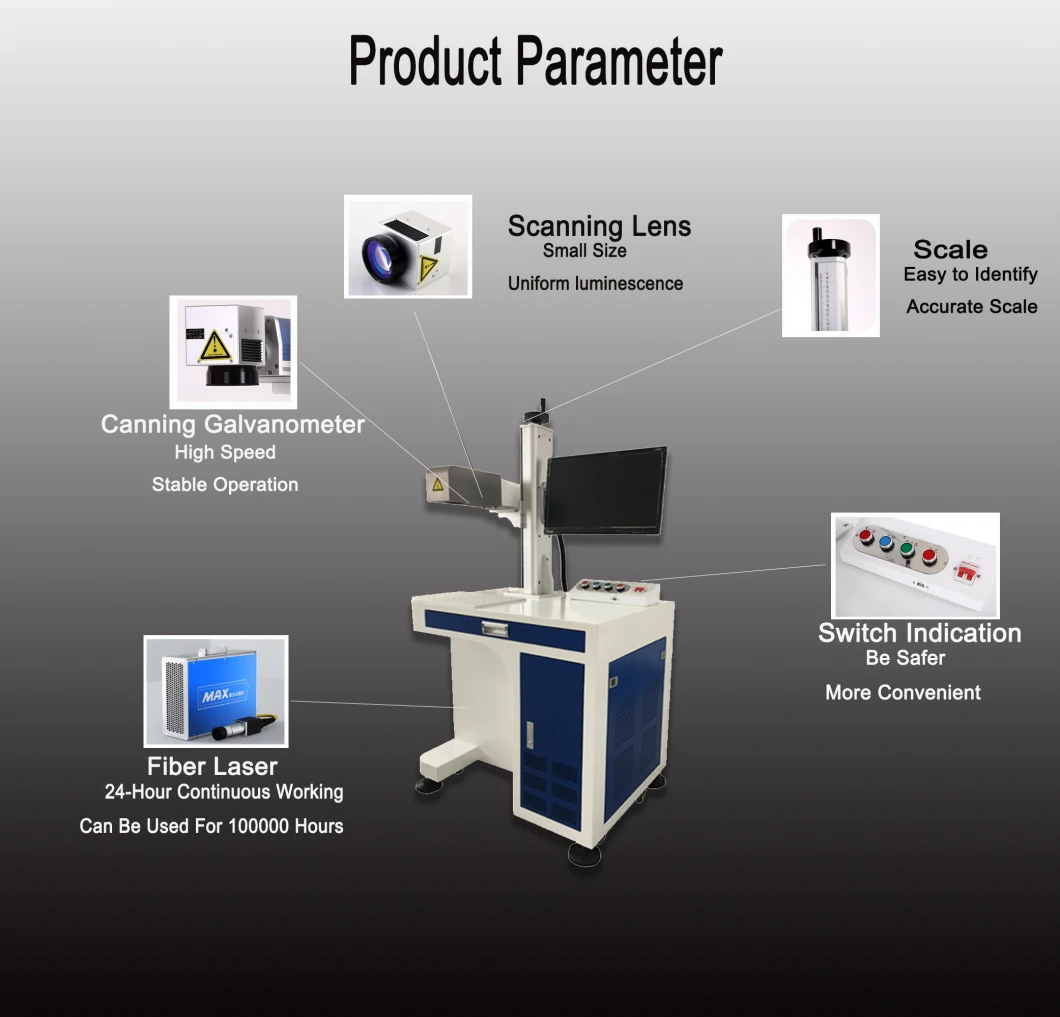 3D Printing Machine Fiber Laser Marking Machine 50W for Metal/Nonmetal