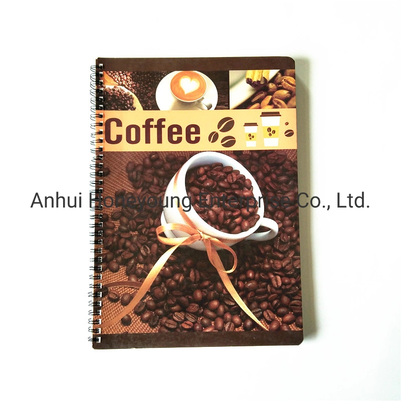 Coffee Cover Design A4 Soft Cover Double Spiral Notebook