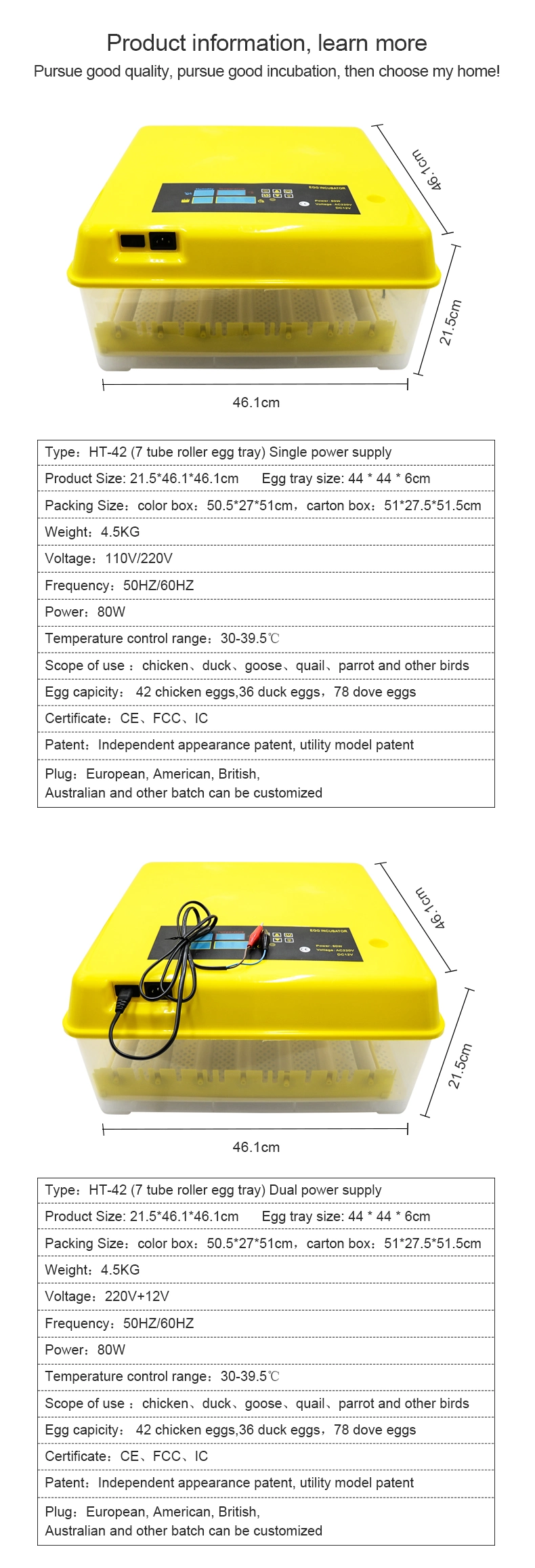 Digital Power Hatching Machine with Temperature Control Incubator