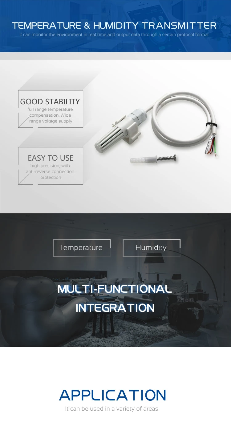Best Temp Moisture Humidity Meter RS485 High Quality Digital Temperature Sensor