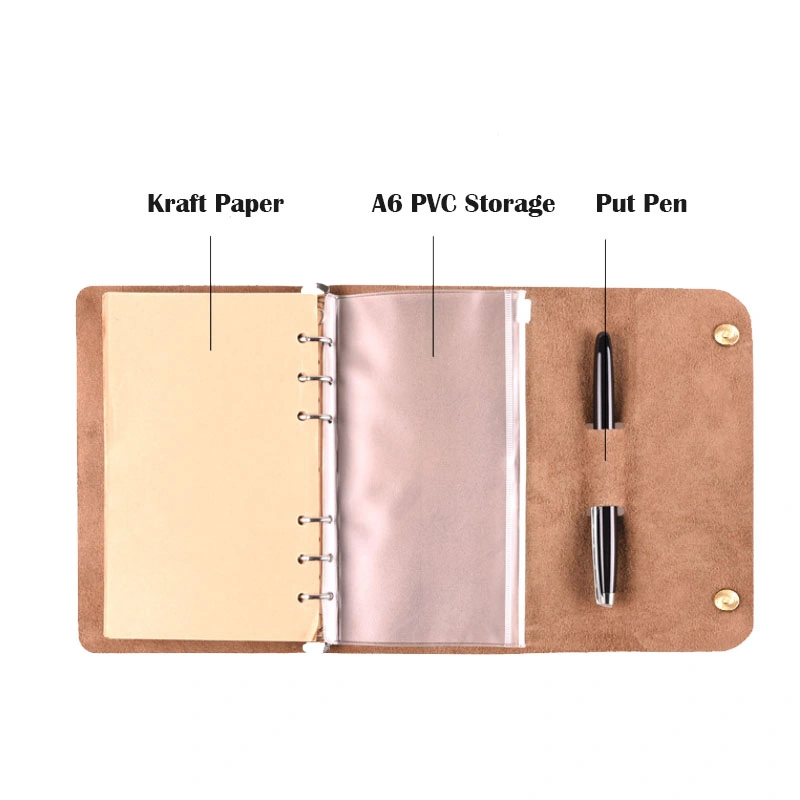 Soft PU Leather Journal A6 Spiral Notebook