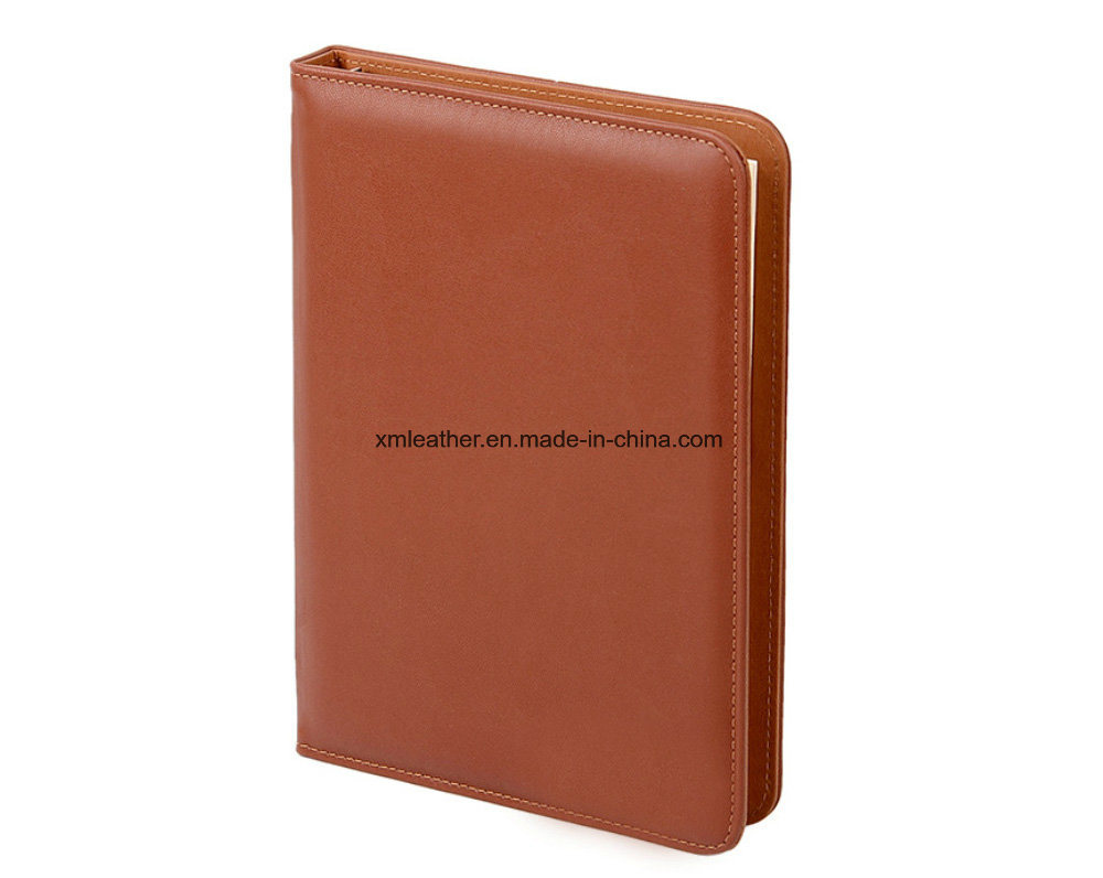 China Suppliers Loose Leaf Leather Journal 6 Ring Binder Notebook