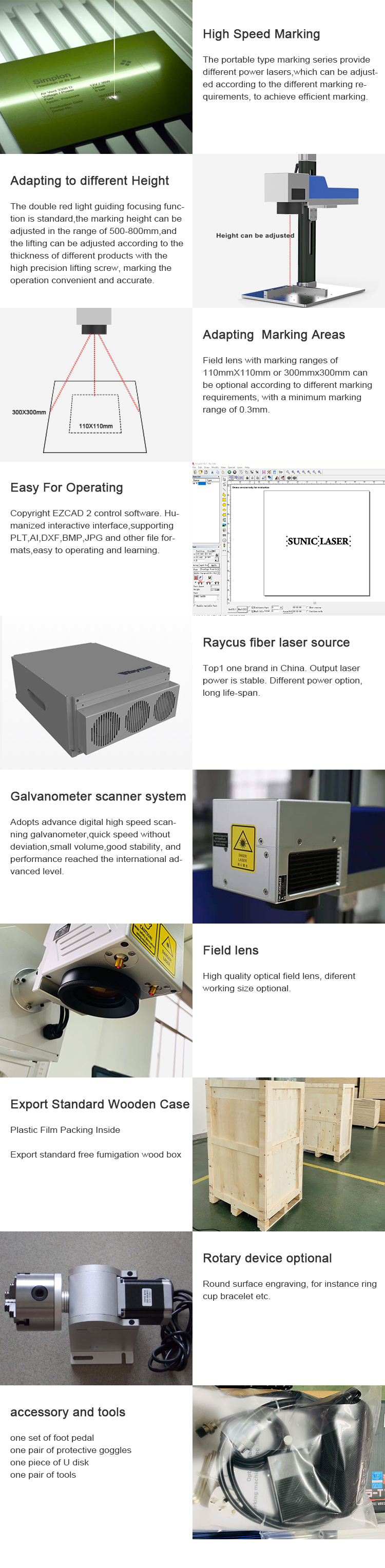 Portable Laser Engraver Metal Laser Printer Stainless Stee Fiber Laser Marking Machine