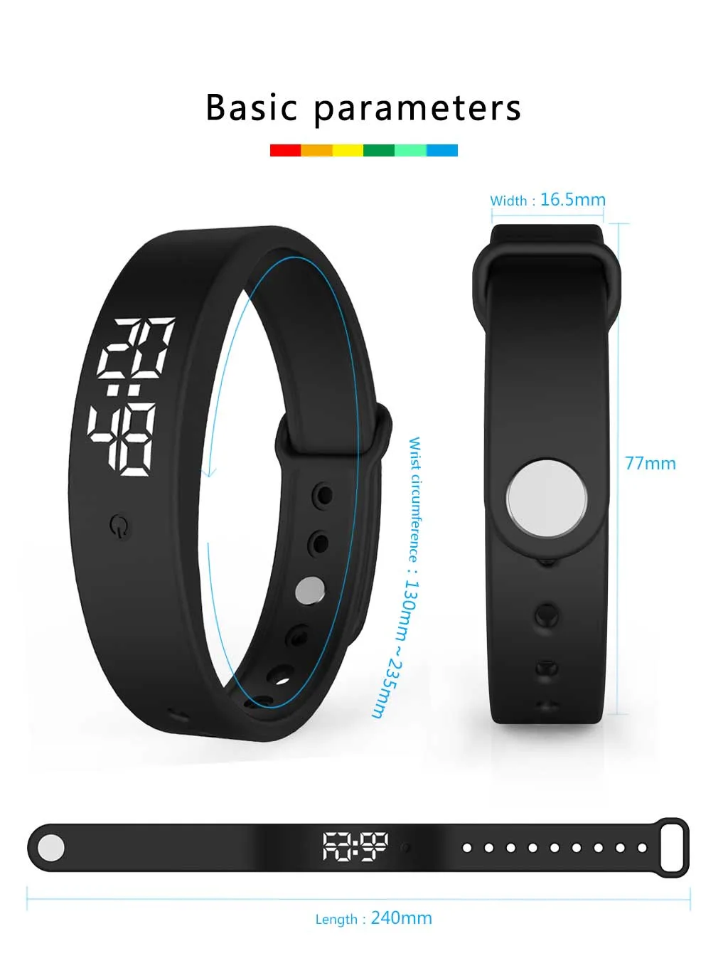 Smart Bracelet Body Temperature Monitoring Precise Display Smart Band Chargeable Accurate Body Temperature Measurement Watch