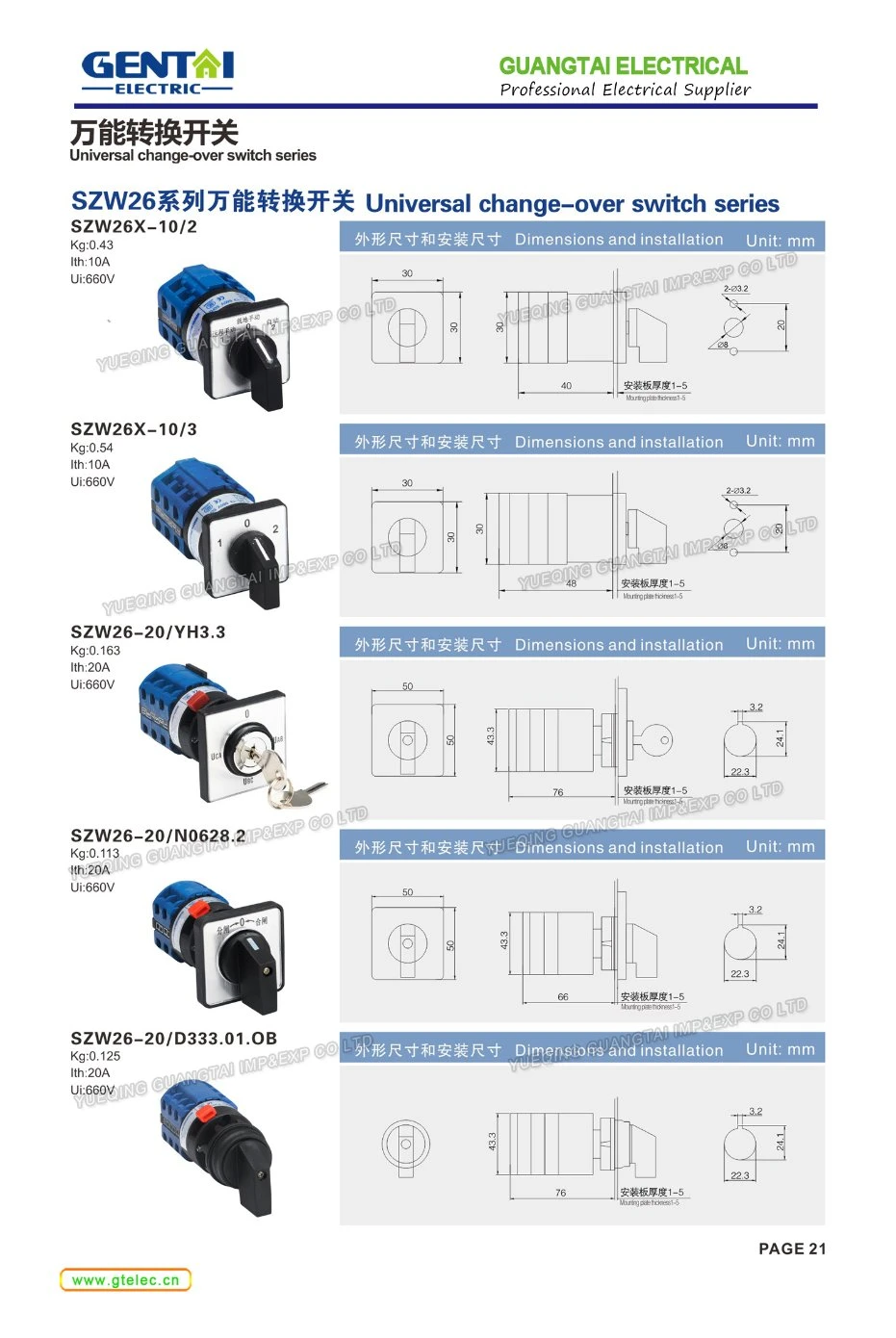 Lw26GS Series Padlock Type Power Cut off Switch on-off Rotary Switch 20A