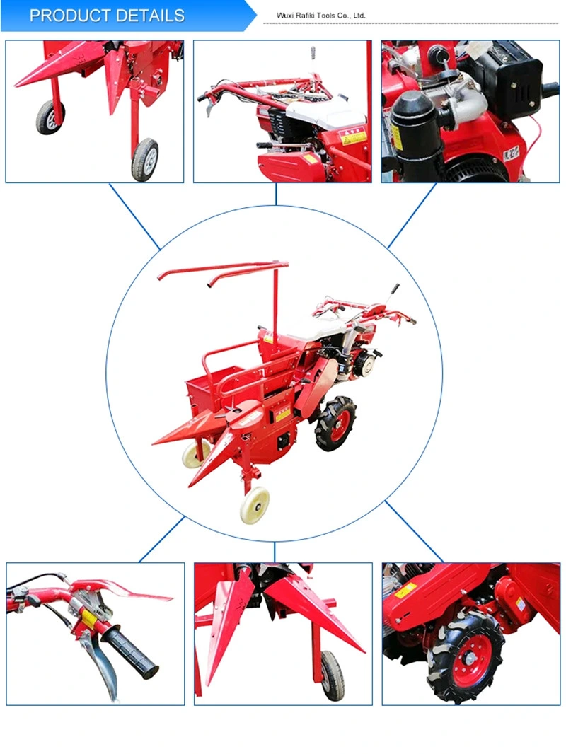 Mini Corn Combine Harvester Corn Harvester and Peeler Machine Straw Smash