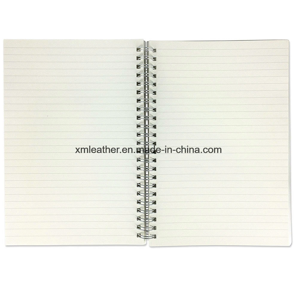 Custom Logo Spiral Bound PU Leather A5 Refillable Notebook