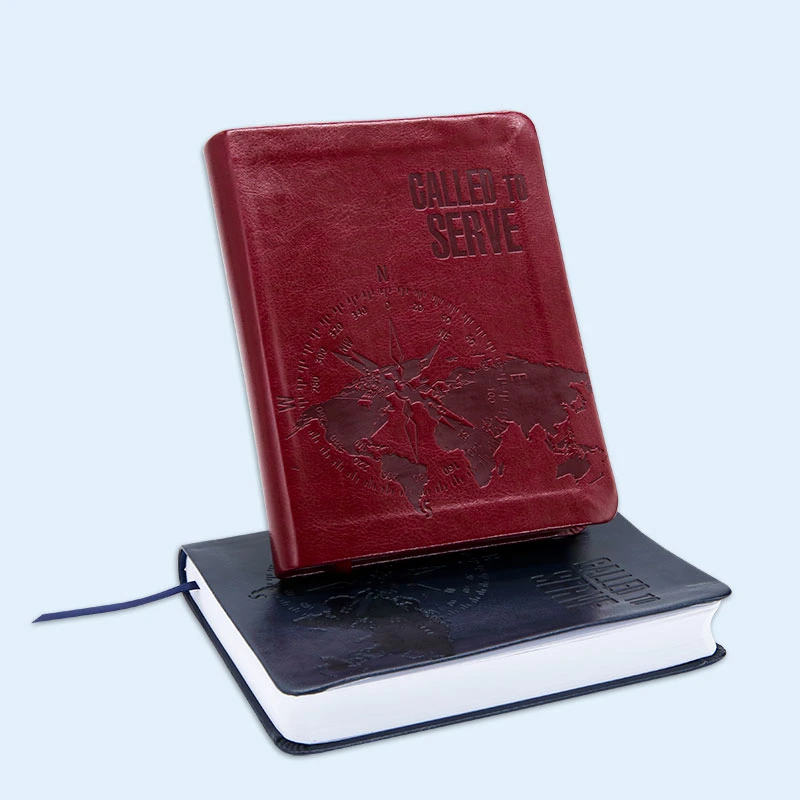 High Quality Embossing PU Leather Cover Notebook Printing Service in Guangzhou