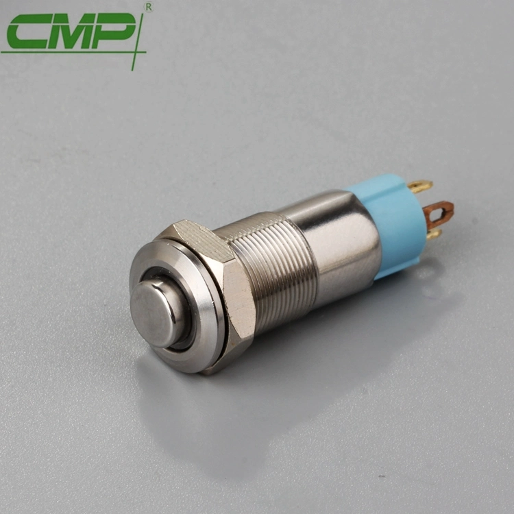 CMP Metal 10mm Momentary Small Push Button Switch with Ring LED