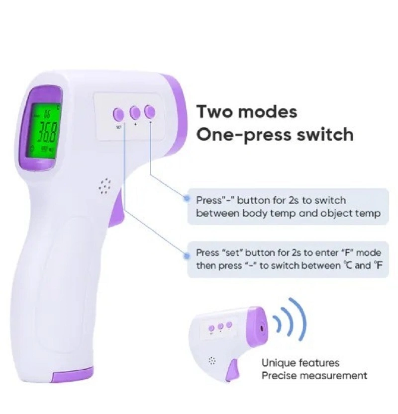 Professional Supplier China Thermometers Sensor Infrared Forehead Thermometer Non-Contact Temperature Gun