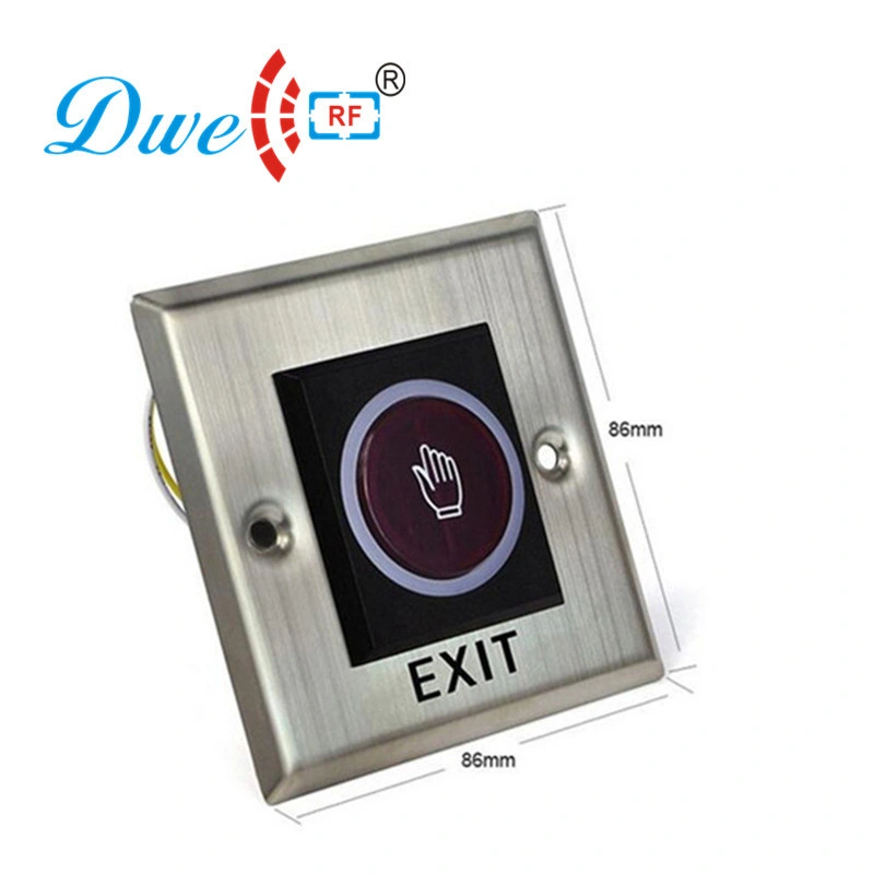 No Touch Switch Button 24V Metal Exit Button Wall Switch for Access Control System