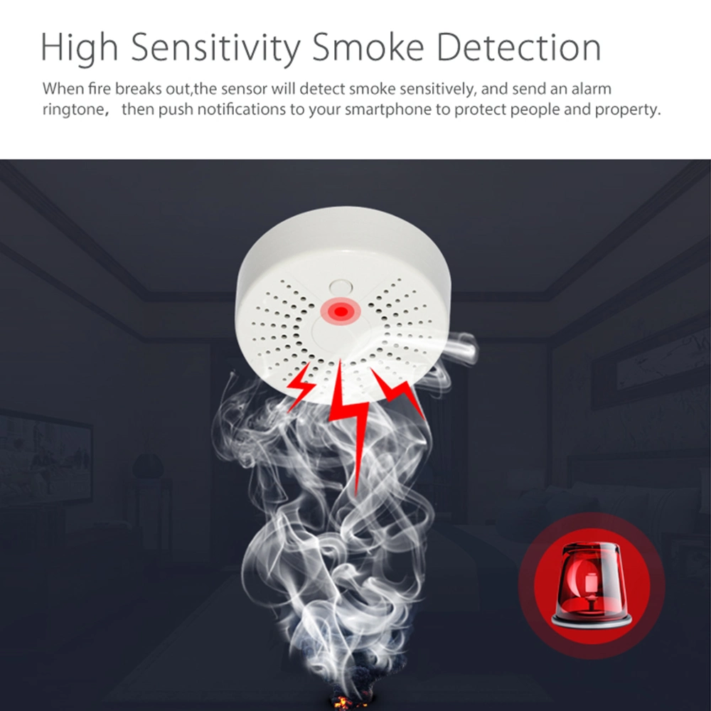 Smart Life Standalone WiFi Smoke Temperature Detector Sensor Tuya Wireless Security Alarm System Smoke Detector WiFi