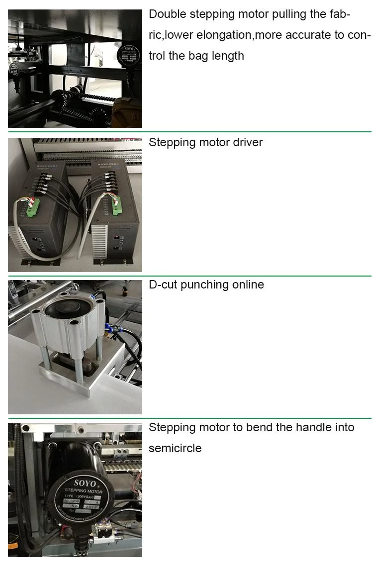 Polypropylene Fiber Non Woven Box Bag Making Machine with Online Handle