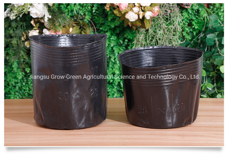 Plastic Nursery Cup Light Weight Disposable Soft Black Seedling Nursery Pots with Bulk Packages
