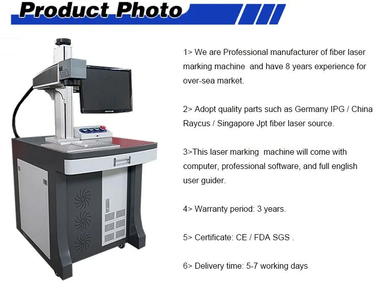 Table Type Raycus 30W Fiber Laser Marking Machine with 100000 Lifetime
