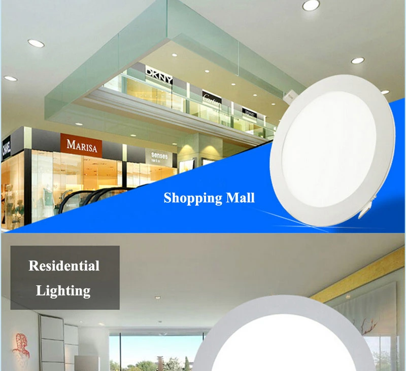 Lebekan Hot Sale Round Square Ceiling Lamp 9W LED Panel Light Round Downlight 12W Reccessed Ceiling Light Slim Panel Light