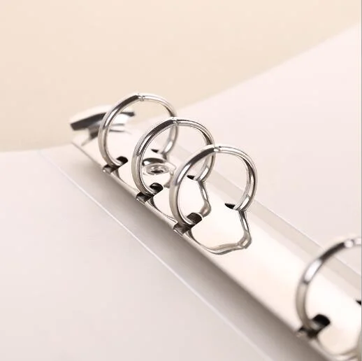 A4/A5/A6/A7/B5 Loose Leaf Binder PP Clear Spiral Notebook Cover Ring Binder File Folder with Elastic Band