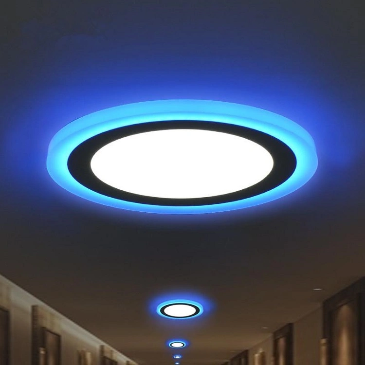 LED Ceiling Panel LED Double Color Panel Light 18+6W Round Conduit/Flush Type