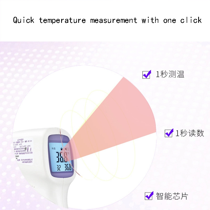 Forehead Gun Thermometer Infrared Electronic Temperature Gun Medical Handheld Temperature Measuring Instrument