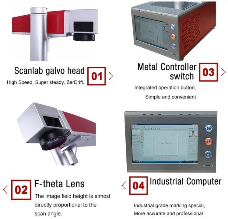 CNC Portable Metal Laser Marking Machine with Ce FDA SGS