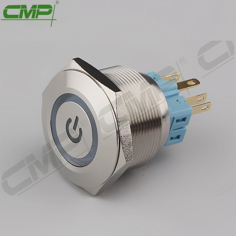 Metal Momentary or Latching Stainless Steel 28mm Power Push Button Switch