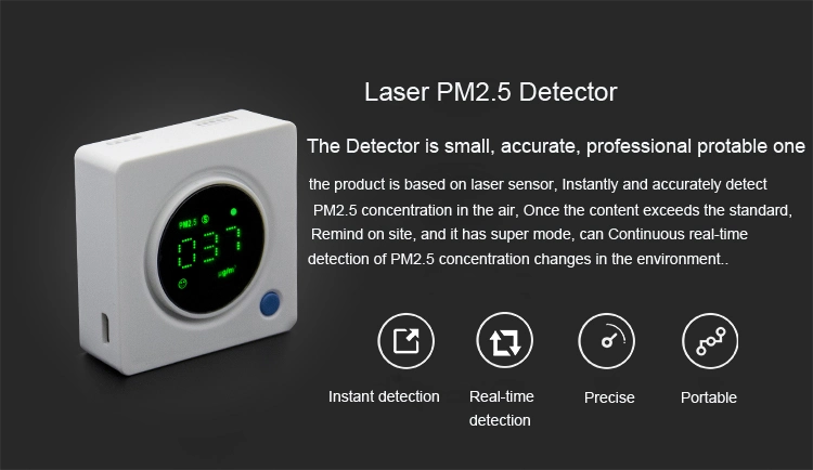 Portable Handheld Small Size Accurate Professional Laser Sensor Pm2.5 Dust Air Quality Gas Sensor Detector