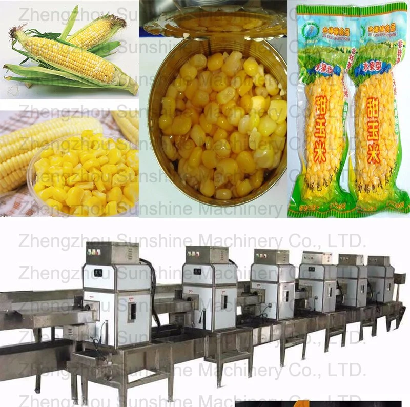 Fresh Frozen Corn Seed Threshing Sweet Corn Peeling Machine