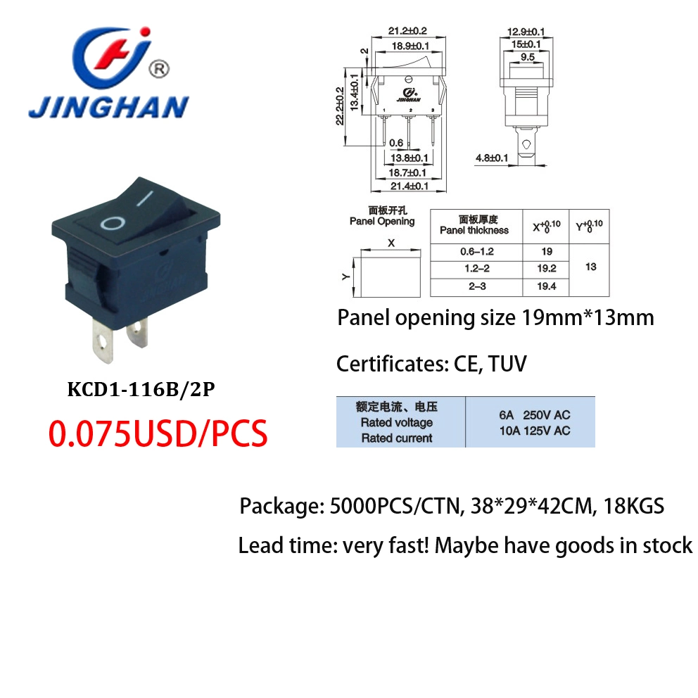 All Different Kinds of Rocker Switch on off /Locking /Momentary Square Switch