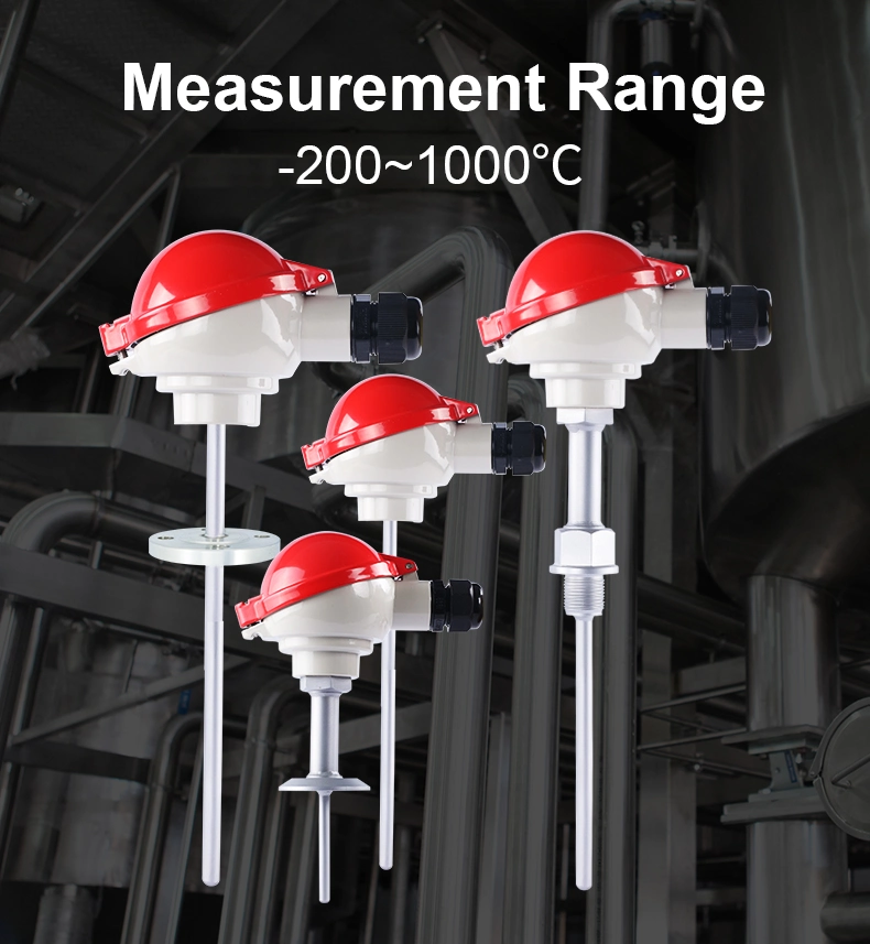 Temperature Sensor 420mA Boiler K Type Thermocouple PT100 Water High Temperature Sensor 010V for Water Treatment
