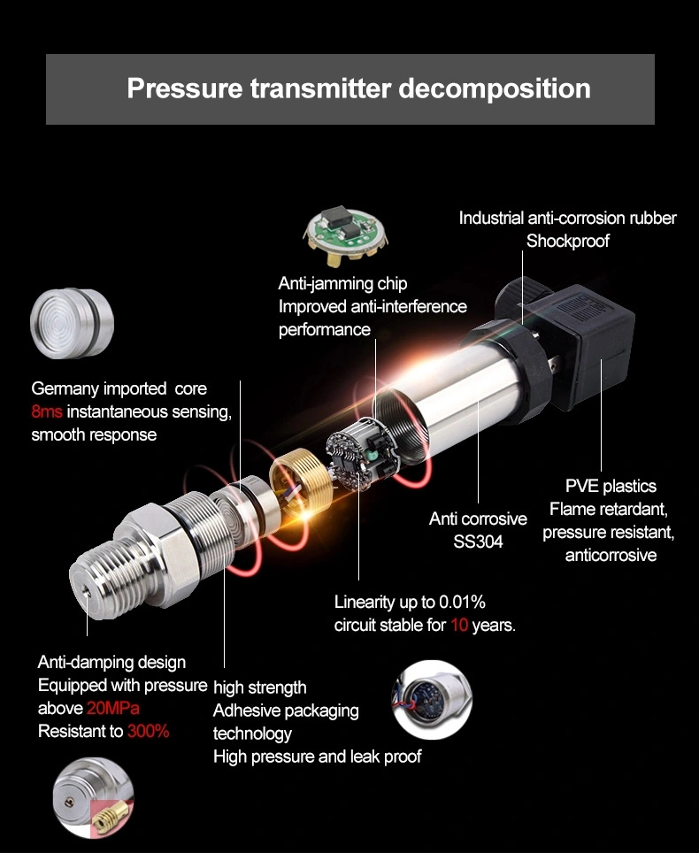 Pressure Transmitter Sensor China Pressure Transmitter Stainless Steel Pressure Transmitter