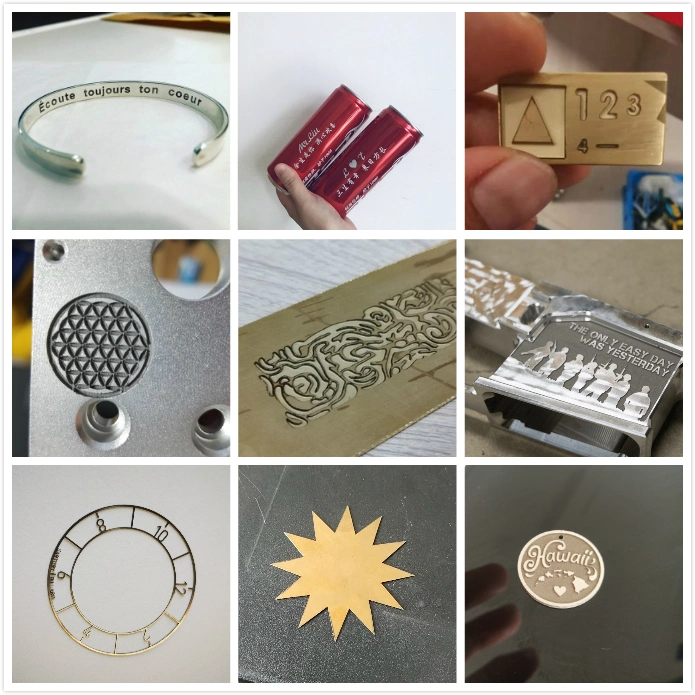 Metal Fiber Laser 20W 30W 50W 100W Fiber Laser Marking Machine with Rotary