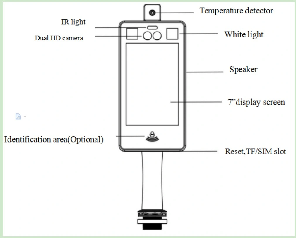 Thermal Automatic Infrared Body Temperature Scanner Non-Contact Temperature Sensor CCTV Camera