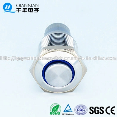 Qn16-C2 16mm Ring Type Momentary|Latching Elevated High Head Momentary 3pin Nonc Push Button Switch