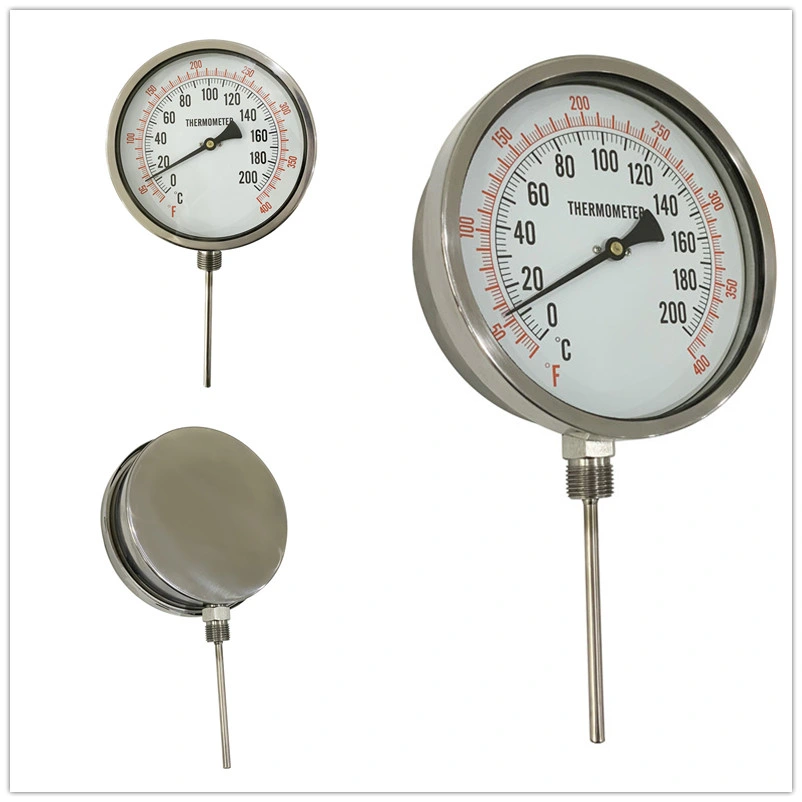 Stainless Steel Bezel Bottom Connection Temperature Humidity Controller Temperature Gauge