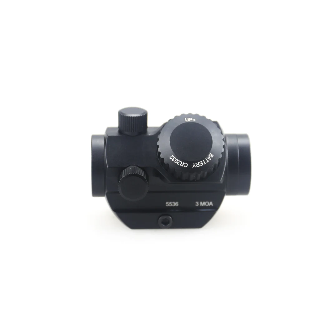 Erains M1ks Style 3moa Tactical Hunting Compact DOT Sight Enclosed 1X20 Side 2 Buttons Switches and Riser Mount Included Red and Green DOT Scope