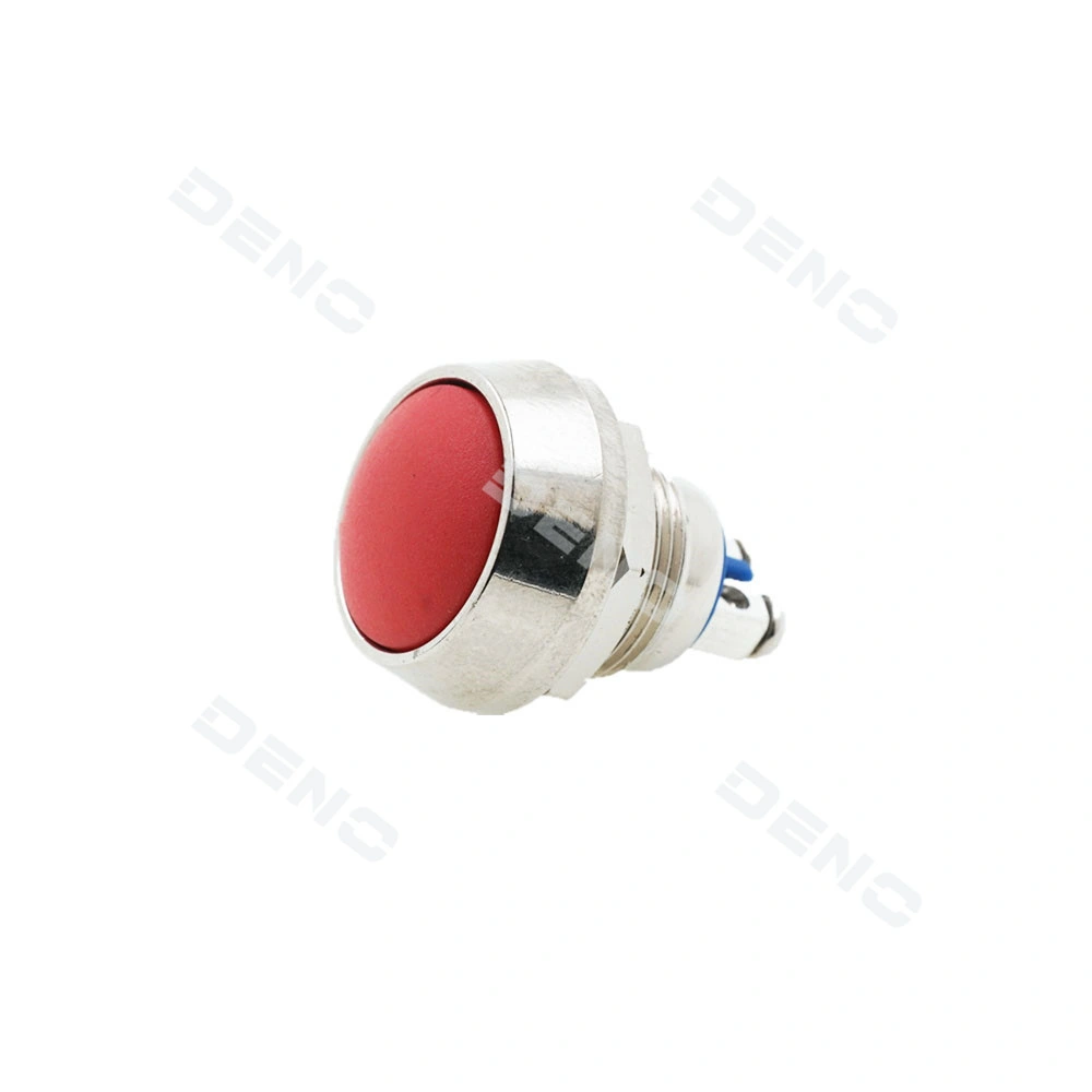 Metal Illuminated Latching Momentary LED Push Button Switch with Power Logo